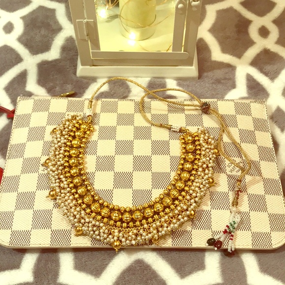 Jewelry - Pearl and Gold Statement Necklace